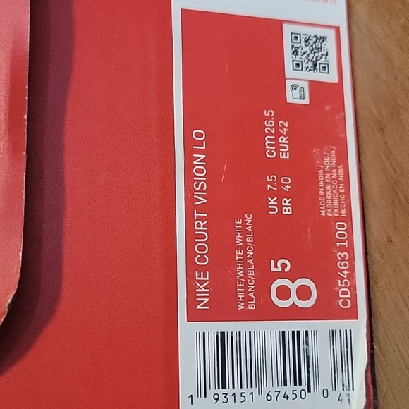 Nike Court Vision Lo White Sneakers - Picture 7 of 7